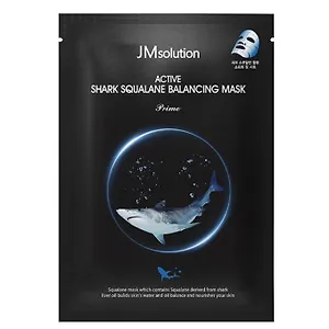 JMsolution. Тканевая маска для лица с акульим скваланом, балансирующая, ACTIVE SHARK SQUALANE 30 мл.