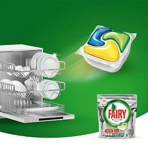 FAIRY Platinum All in 1 Ср-во для мытья посуды в капсулах для автоматических посудомоечных машин "Лимон", 5 штук