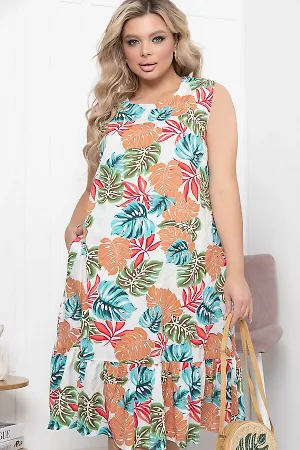 Сарафан Услуга примерки !

Ткань: штапель.
Состав: 80% хлопок, 20% п/э.
Цвет: молочный.
Принт: флористический.
Вид застежки: отсутствует.
Силуэт: прямой.
Карманы: есть.
Тип горловины: округлый.
Длина 