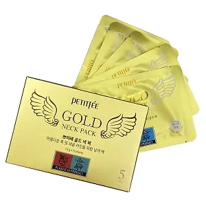 Маска-патч для области шеи и зоны декольте Petitfee Gold Neck Pack, 1патч (10гр)