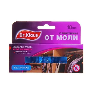 3+1 Dr.Klaus Пластины от МОЛИ без запаха, в коробке 10 шт