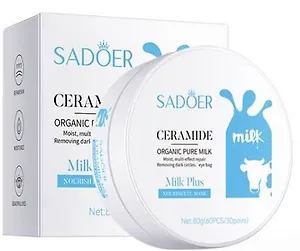 Sadoer патчи 80 гр тонизирующие керамиды для кожи вокруг глаз экстракт молока (60 шт) банка