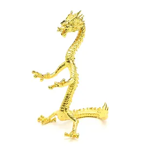 Подставка для 2-х шаров металлическая "Дракон" цв.золотой, 80*85*150мм