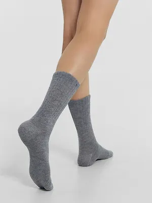 Носки женские шерстяные серые