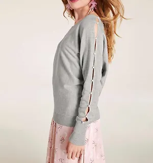 Пуловер, серый