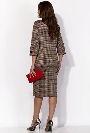 Платье ТЕЛЛУРА Л 1774 бежевый лапка