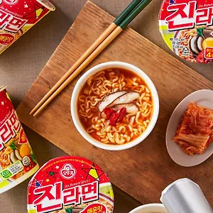 Лапша со вкусом грибов "Джин Рамен Jin Ramen" (Hot) острый вкус 65г