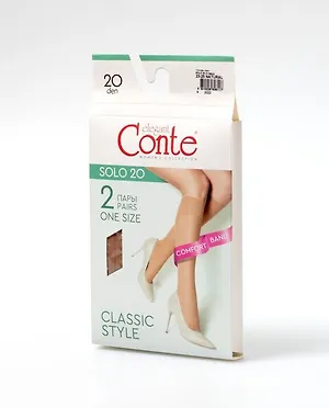 Solo 20 Гольфы женские капроновые 20 ден (2 пары)