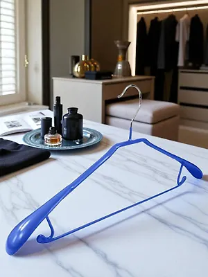 Вешалка-плечики с антискользящим покрытием 45*20см, пластик/металл, JS-068, 1 шт, цвет в ассорт