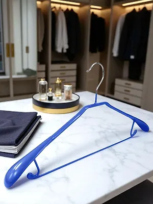 Вешалка-плечики с антискользящим покрытием 45*20см, пластик/металл, JS-068, 1 шт, цвет в ассорт