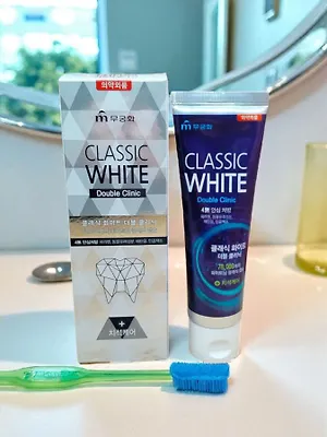 Зубная паста «Classic White» отбел зубная паста двойного действия с микрогр с аром мяты 110 гр