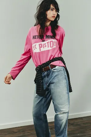 Футболка ЦВЕТ как на первом фото  Футболка с длинными рукавами Sex Pistols (SEX PISTOLS T-SHIRT MIT LANGEN ?RMELN) СТАНДАРТНЫЙ КРОЯ – КРУГЛЫЙ ВЫРЕЗ – СТАНДАРТНАЯ ДЛИНА – ДЛИННЫЕ РУКАВЫ Футболка с круг