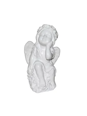 Фигурка садовая Ангел задумчивый, 24х35 см, гипс, 359