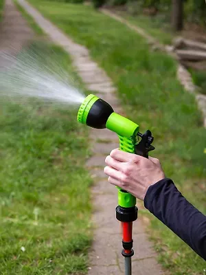 Набор для полива пистолет 6 режимов, фитинги для шланга 3/4", штуцер для крана 1/2"-3/4", с наружней резьбой, Grandy, JS-9366