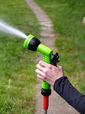 Набор для полива пистолет 6 режимов, фитинги для шланга 3/4", штуцер для крана 1/2"-3/4", с наружней резьбой, Grandy, JS-9366