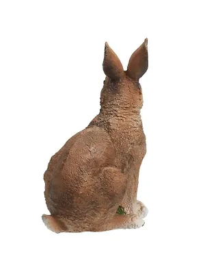 Фигурка садовая Заяц сидячий, 34 см, полистоун, ФП082, бежевая