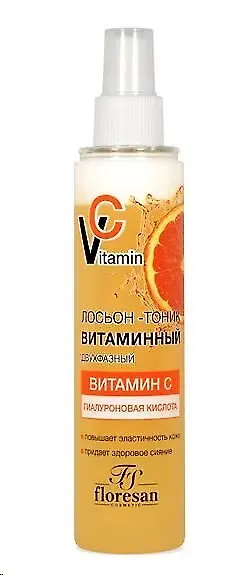 Флоресан лосьон д/лица двухфазн.тоник 300 мл эласт. витам.С д/в тип.кожи флакон 1шт / 8шт / Ф-499 /