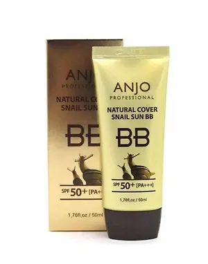 Anjo Солнцезащитный ББ для лица с экстрактом муцина улитки Professional Sun BB Natural Cover Snail SPF50+PA+++, 50 мл