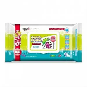 Салфетки влажные "MANEKI", очищающие с антибактериальным эффектом, 100 шт./упак
