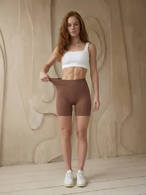 Велосипедки женские коричневого цвета 266_1K