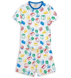 Пижама с коротким рукавом Голубой