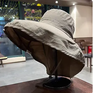 Широкополая солнцезащитная шляпа, защита шеи, защита от УФ-излучения, военный зеленый