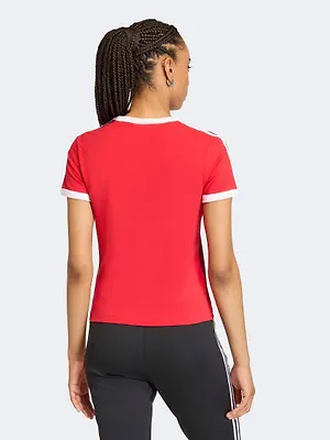 Футболка adidas Originals Red 3-Stripes Slim