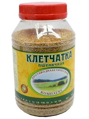Клетчатка Пшеничная Противодиабетический комплекс с травами 180,0 банка РОССИЯ