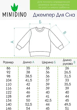 Джемпер для сна снегири