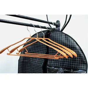 Вешалка-плечики с антискользящим покрытием 45*20см, пластик/металл, JS-068, 1 шт, цвет в ассорт