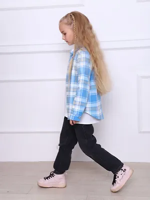 РБ009 Рубашка "Техас с начёсом" (голубой)