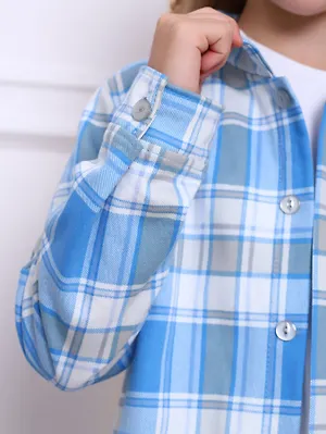 РБ009 Рубашка "Техас с начёсом" (голубой)