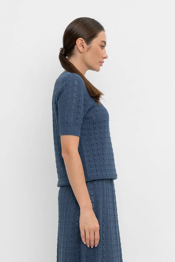 VERY NEAT Джемпер(Весна-Лето)+mom (морской синий)