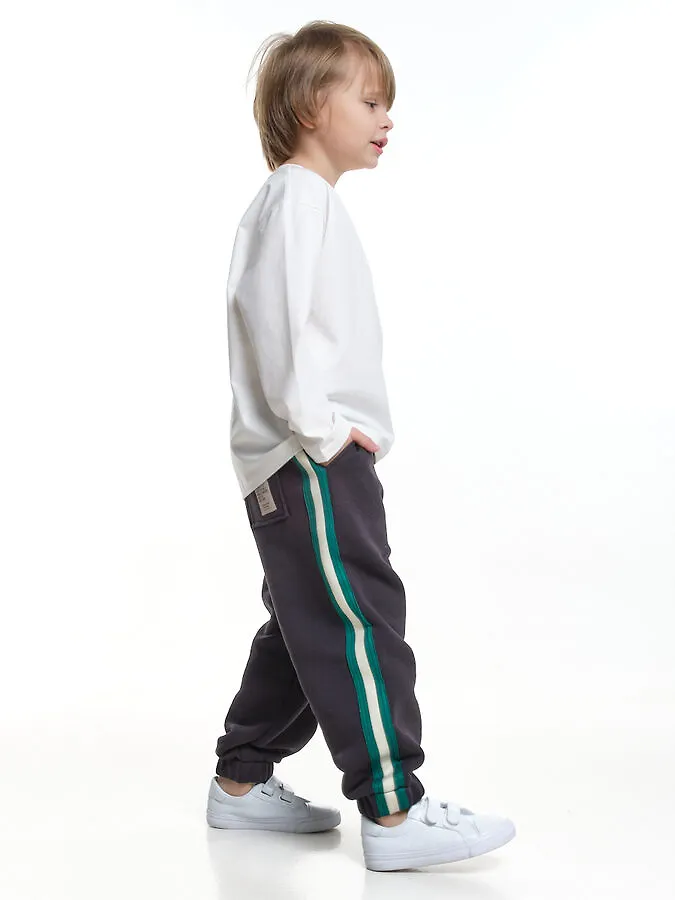 Mini Maxi Брюки с лампасом (128-146см) 22-7681-1(3) темный графит