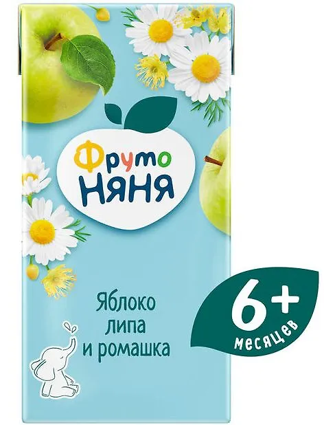 ФРУТОНЯНЯ 0,2л Напиток яблоко-липа-ромашка
