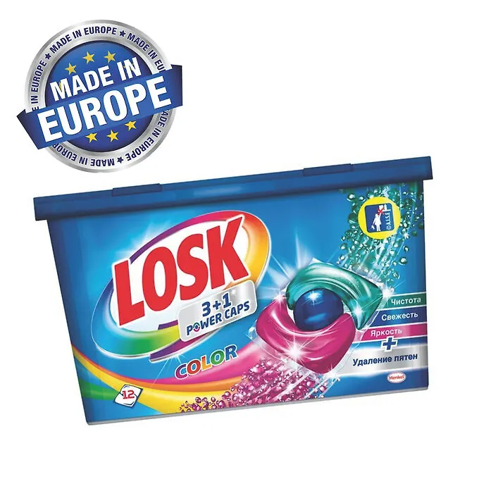 Losk Капсулы для стирки ЛОСК Color для цветного белья, 12 капсул