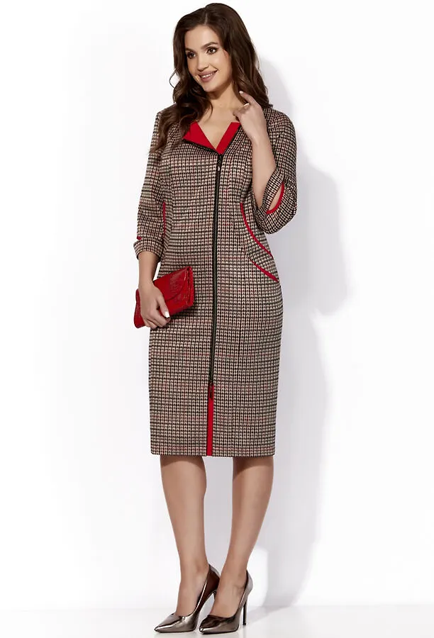 PAWLINA Платье ТЕЛЛУРА Л 1774 бежевый лапка