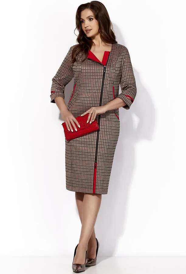 PAWLINA Платье ТЕЛЛУРА Л 1774 бежевый лапка