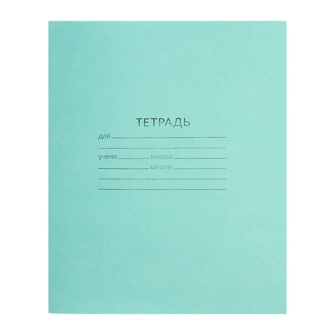 Calligrata Комплект тетрадей из 10 штук, 24 листа в линию КПК "Зелёная обложка", блок №2 , белизна 75% (серые листы)