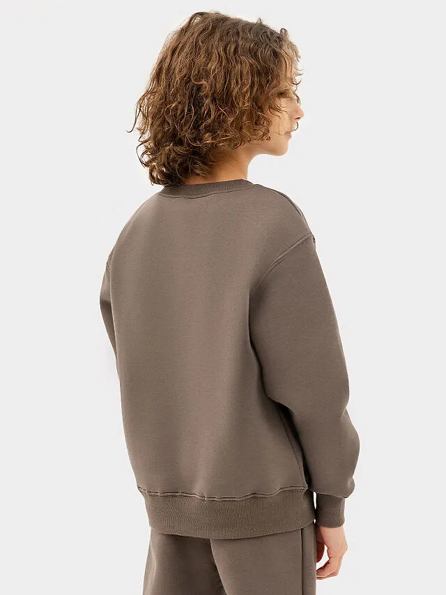 Mark Formelle Джемпер для мальчиков коричневый с печатью