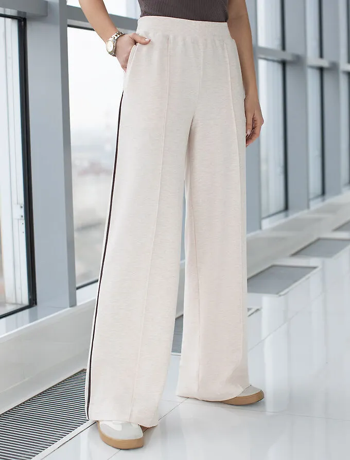 Vilatte Брюки. Цвет: бежевый меланж