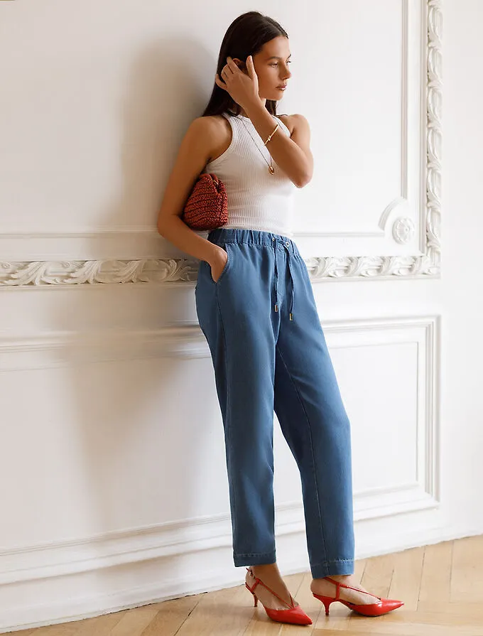 Vilatte Брюки. Цвет: синий