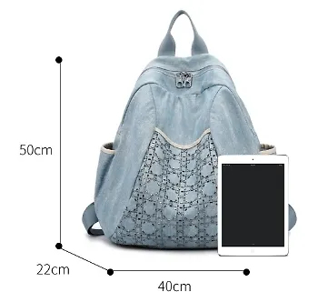 COSMOСOLLECTION_BAGS Рюкзак из натурал. кожи вместительный декорирован теснённым принтом, коричневый