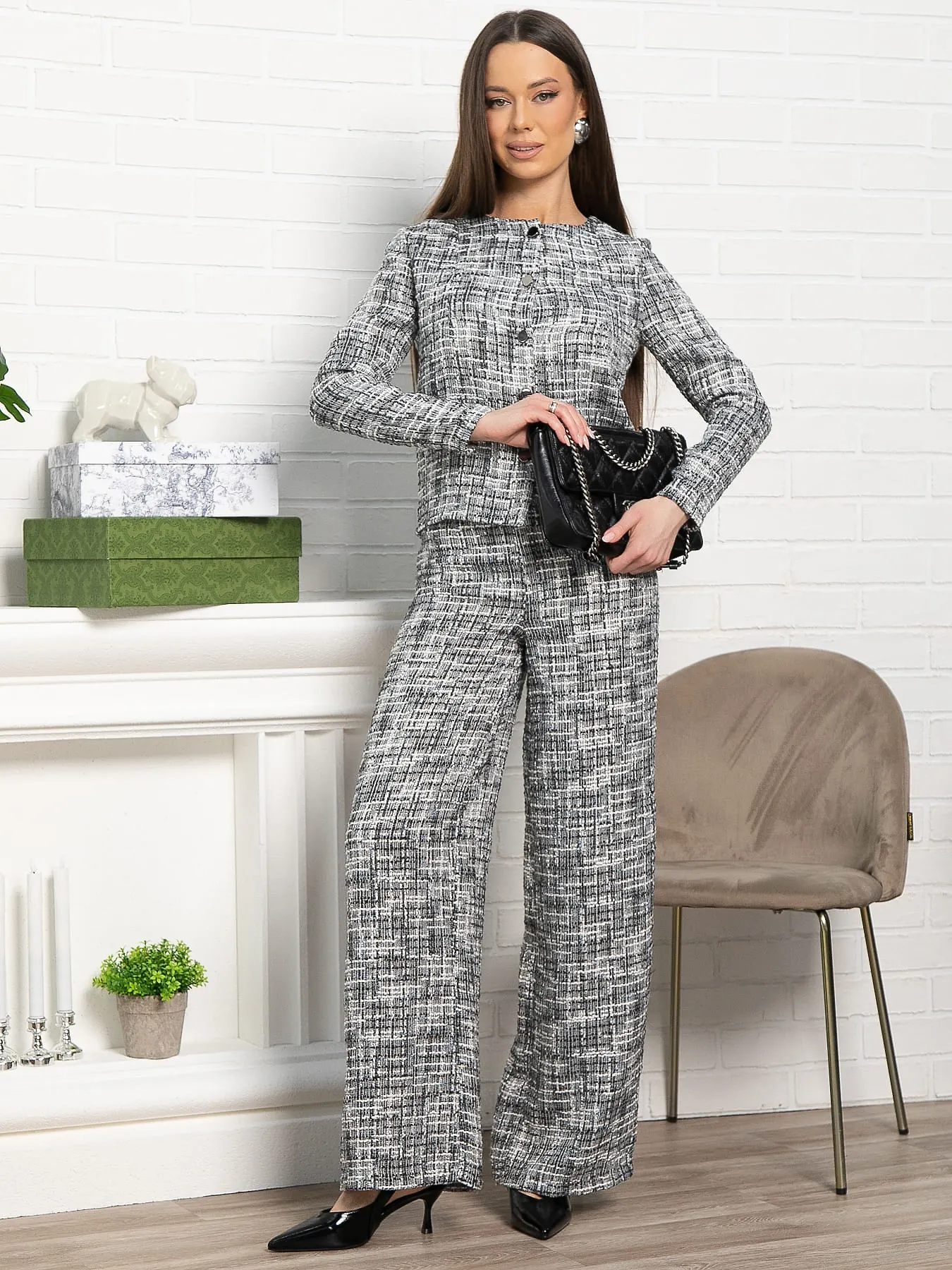 LT Collection Костюм с брюками Марлин (серый) К15120-10М